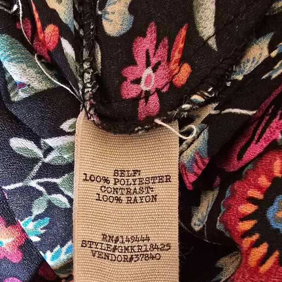 Gimmicks Floral Chiffon Peplum Top Blouse - Picture 8 of 9